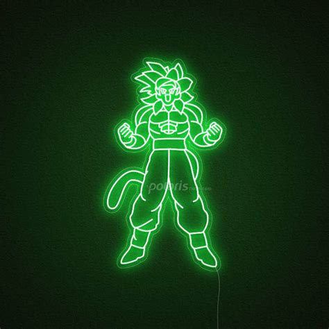 Goku Super Saiyan 4 Led Neon Sign Anime Neon Sign Polaris Sign