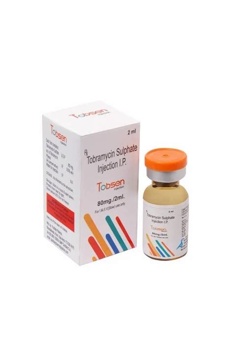 Allopathic Tobramycin Sulphate Inj 80mg Tobsen Injection In Pan India