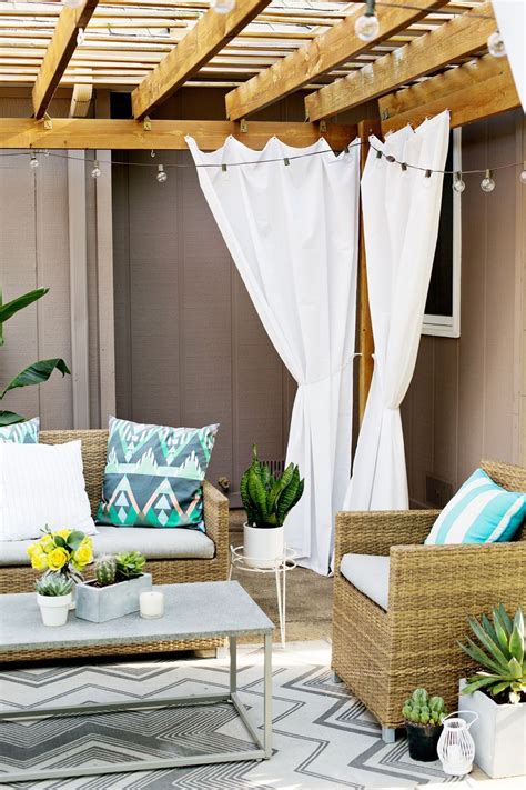 Make your own outdoor pergola curtains – Artofit