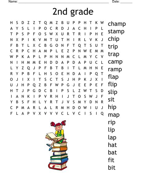 2nd Grade Word Search Printable