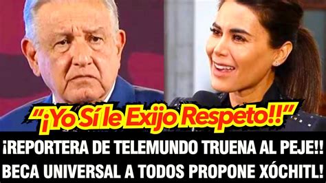 QUÉ PAL1ZA REPORTERA de TELEMUNDO EXHIBE al PEJE y con sus OTROS