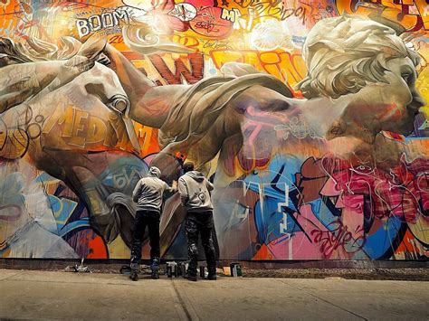 Incredible new mural by PichiAvo on the iconic Houston Bowery Graffiti ...
