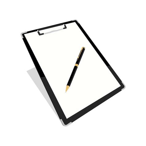 Premium Vector Black Clipboard With Blank White Sheet And Pen Taking