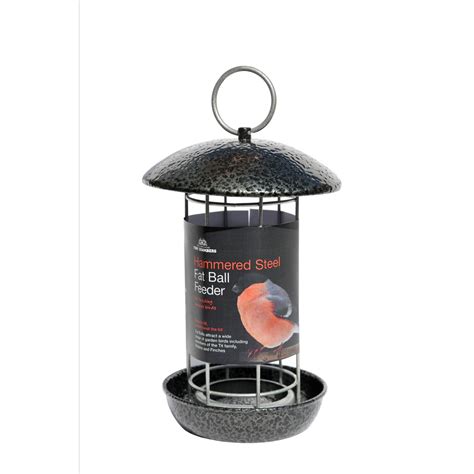 Hammered Steel Fat Ball Feeder Bird Feeders Thirsk Garden Centre