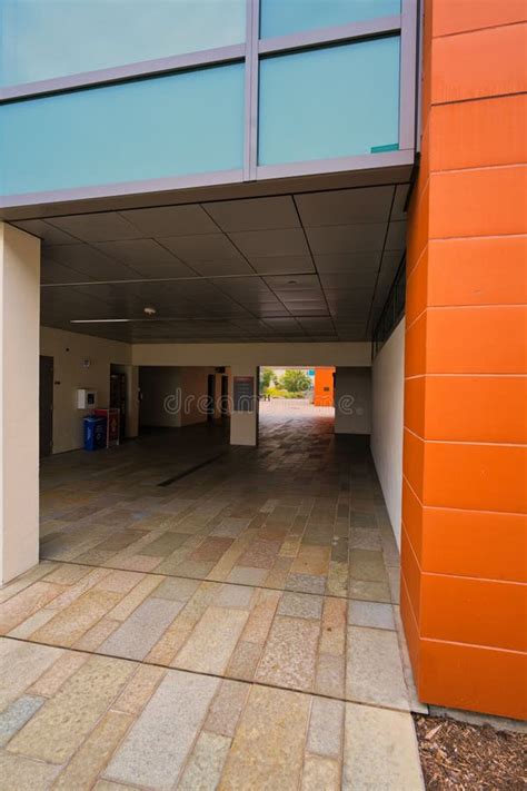 Vertical Of The Inside Of San Diego State University Stock Image