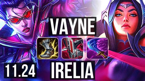 Vayne Vs Irelia Top 10 0 3 1 8m Mastery 6 Solo Kills Legendary Euw Master 11 24 Youtube