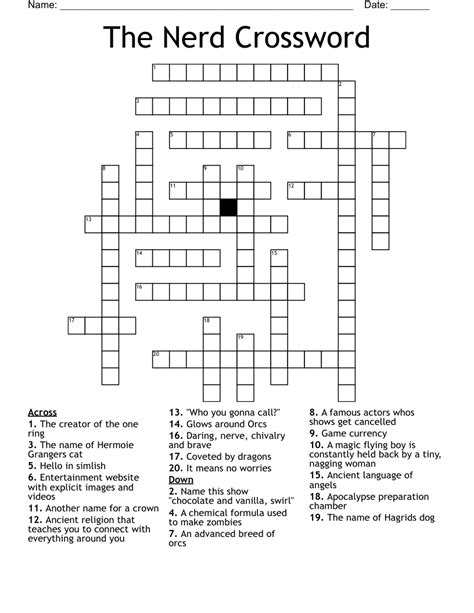 The Nerd Crossword Wordmint