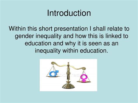 Ppt Gender Inequality And Education Powerpoint Presentation Free