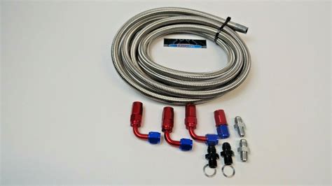 Automatic Transmission Cooler Line Kit An Steel Braided Th