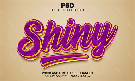 Shiny Text Effect Photoshop Premium Psd File