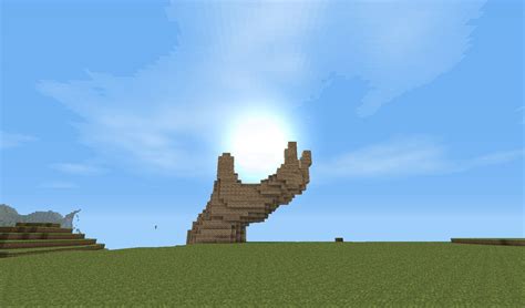 Just A Giant Hand Holding Up The Sun Minecraft