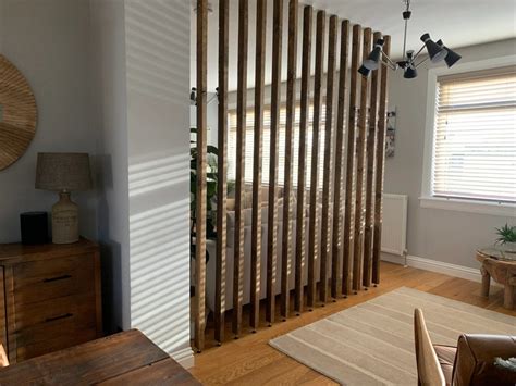 Wooden Wall Partition Room Divider Kit Diy Floor To Etsy Uk