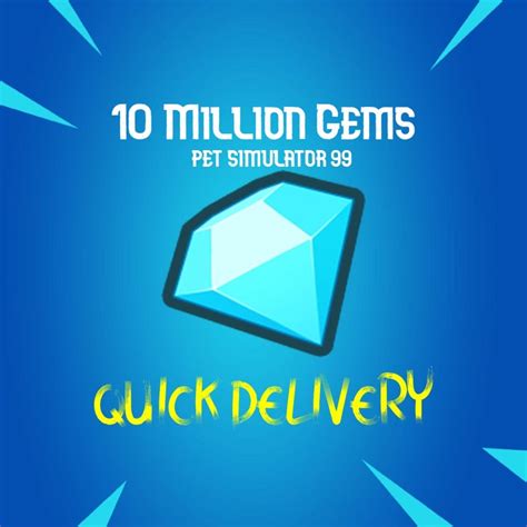 Million Gems Diamonds Pet Simulator Ps Roblox Etsy