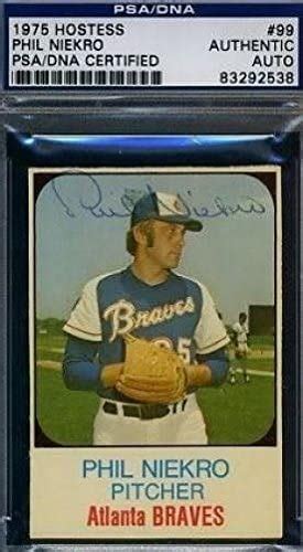 Phil Niekro Signed 1975 Hostess Psa Dna Certed Autograph Authentic