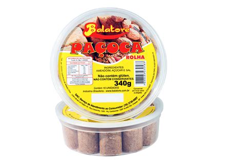 Paçoca Tipo Rolha 340g BALATORE DOCES E APERITIVOS