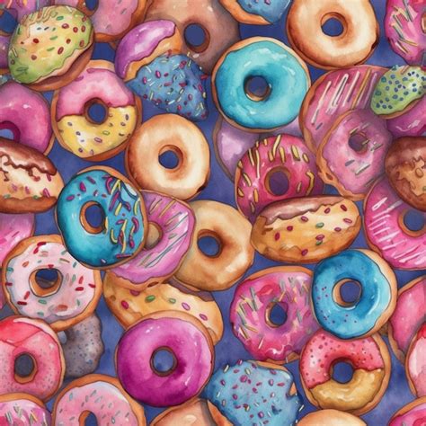 Premium AI Image A Close Up Of A Bunch Of Donuts With Different