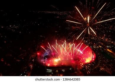 16 Thessaloniki 2019 Fireworks Images Stock Photos 3D Objects