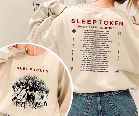 2 Sided Sleep Token North America Tour 2023 Shirt Sleep Token Rock