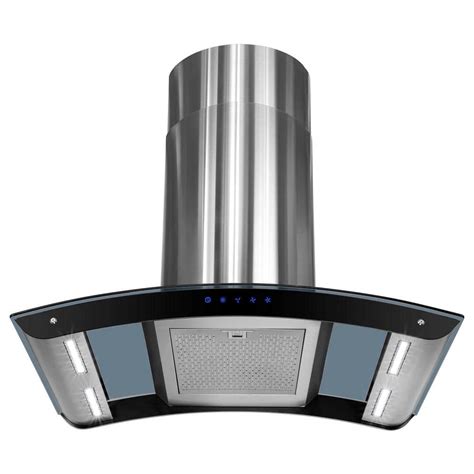 AKDY 36 In Convertible Kitchen Island Mount Range Hood In Stainless