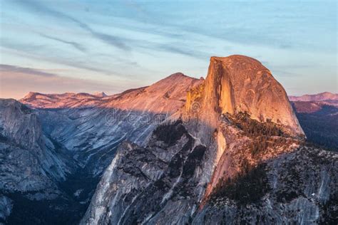 Half Dome At Sunset In Yosemite Stock Image Image Of Dome Cliff