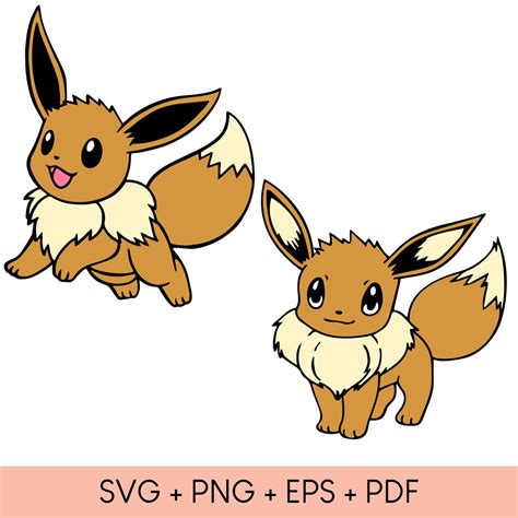 Eevee Svg Pokémon Svg Anime Svg Sports Svg Vector Layered Etsy UK