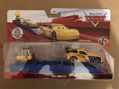 Disney Pixar CARS Launcher JEFF GORVETTE Pity 24 Corvette 2 Pack