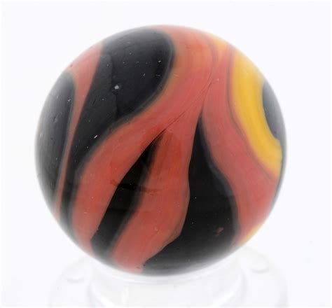 Lot Detail - CHRISTENSEN AGATE THREE-COLOR FLAME MARBLE.