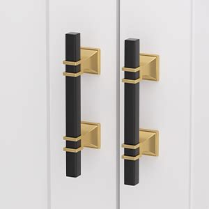 Haliwu Black And Gold Cabinet Pulls 6 Pack 4 Inch Hole Spacing Gold