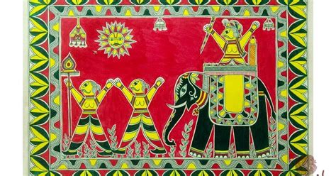 Manjusha painting - Series of Story - India Chalk