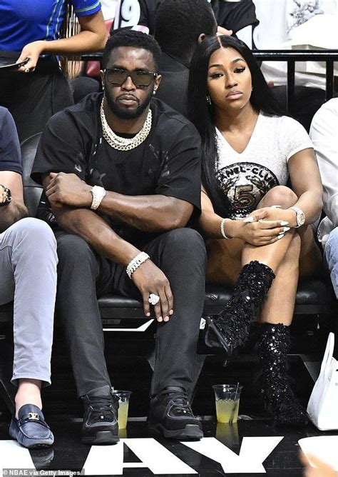 Diddy And His Onoff Girlfriend Yung Miami Sit Courtside At The Nba