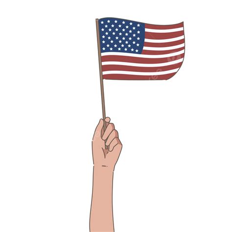 A Hand Holding An American Flag Hand Holding American Flag Png