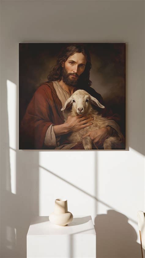 Jesus Christ Lamb of God Jesus Wall Art Religious Art - Etsy