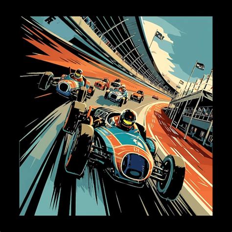 Ilustraci N De Un Coche De Carreras Dise O De Una Camiseta Vector Premium