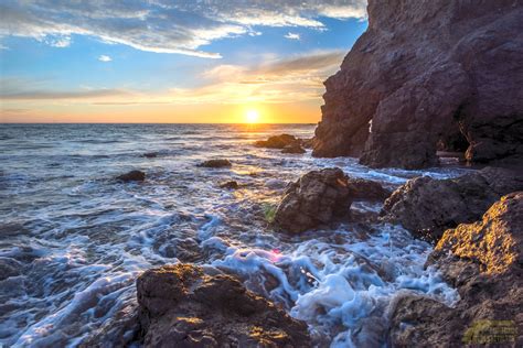 Best Malibu Sunset Landscape Seascape Ocean California Sea Cave Sunset El Matador State Beach