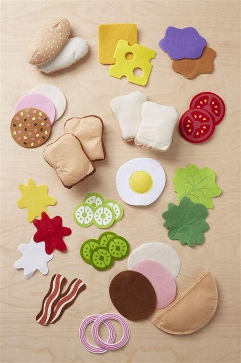 Piece Durable Felt Food Set The Melissa Doug Felt Play Food