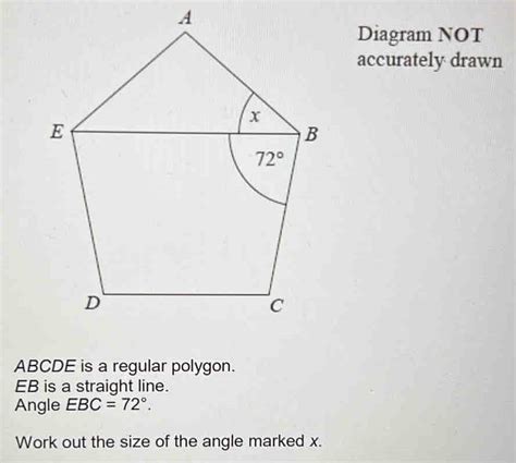 Solved Diagram Not Accurately Drawn Abcde Is A Regular Polygon Eb Is