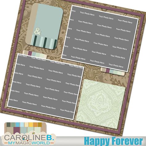 Happy Forever QuickPage 09 Caroline B Design Digital Scrapbooking