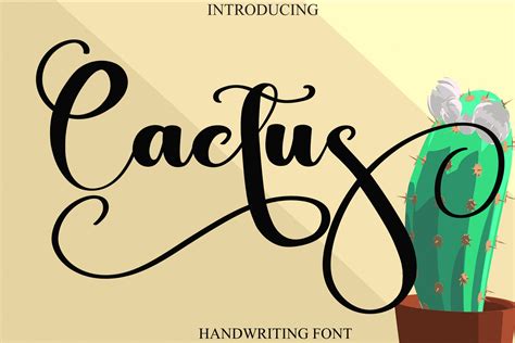 Cactus Font By William Jhordy Creative Fabrica