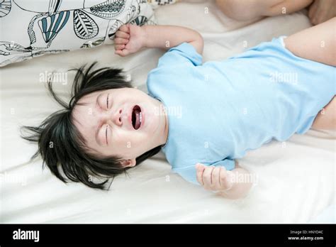 Baby Boy Crying Stock Photo Alamy