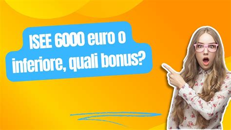 Isee Euro O Inferiore Quali Bonus Youtube