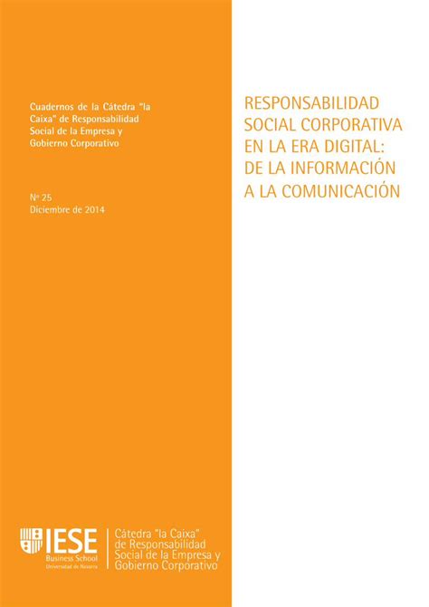 PDF RESPONSABILIDAD SOCIAL CORPORATIVA RESPONSABILIDAD SOCIAL