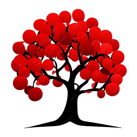 Premium Vector Highquality Isolated Apple Tree Vector Graphic