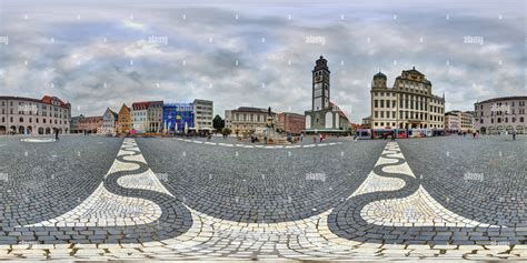 360° view of Town Hall Square Augsburg - Alamy