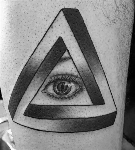 Cool Penrose Triangle Tattoo Designs For Men