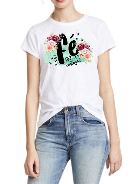 Blusa T shirt Cristã Evangélica Religiosa Fé É Certeza no Elo7