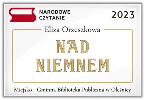 Narodowe Czytanie Nad Niemnem Magnes Mm Przypinka Pl