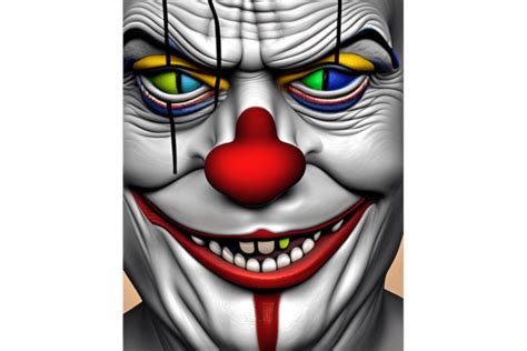 Scary Clown Face Graphic by L. M. Dunn · Creative Fabrica