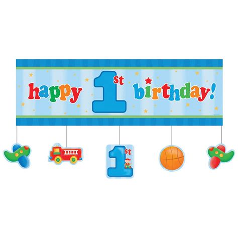 Fun At One Boys Happy First Birthday Party Supplies Birthday Wikii