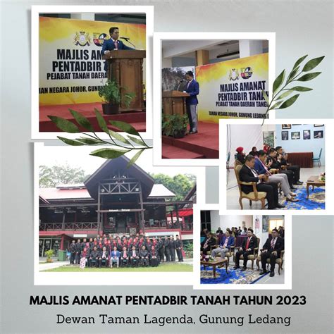 Majlis Amanat Pentadbir Tanah Tahun 2023 Pentadbiran Tanah Johor