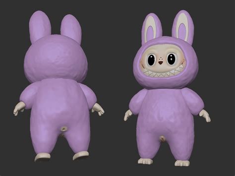 Labubu With A Pussy Nsfw D Printable Fan Art Figure Stl File For D Printingcults